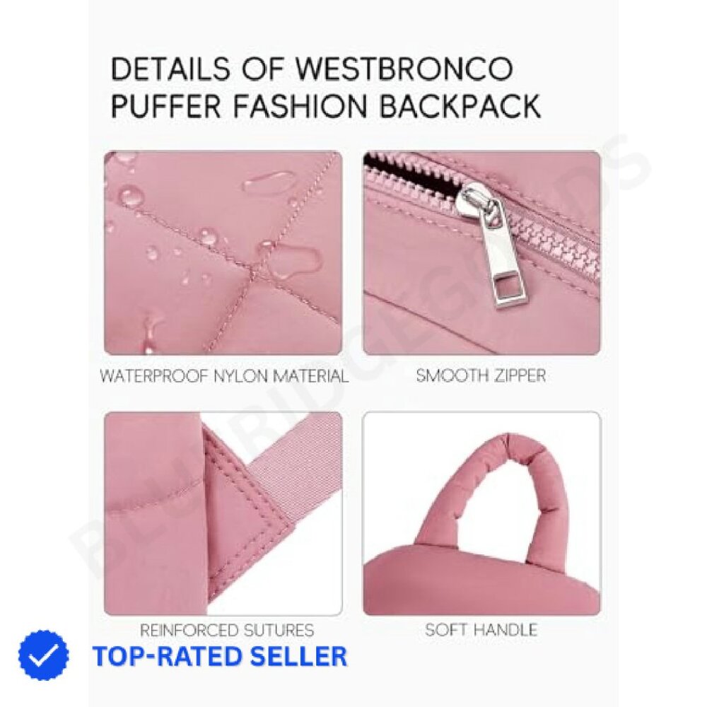Puffer Mini Backpack Nylon Lightweight Quilted Tr… - image 5